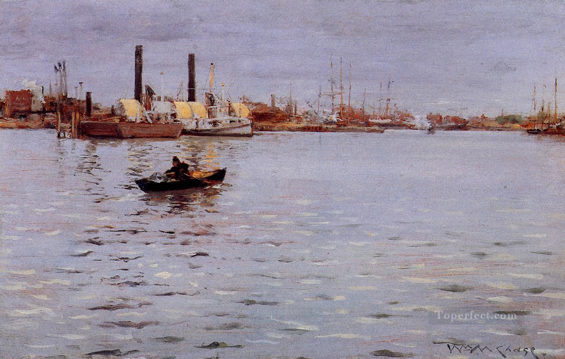 The East River William Merritt Chase Oil Paintings